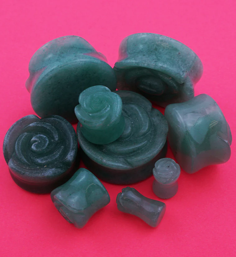 Aventurine Stone Rosebud Plugs - Mrs Treak