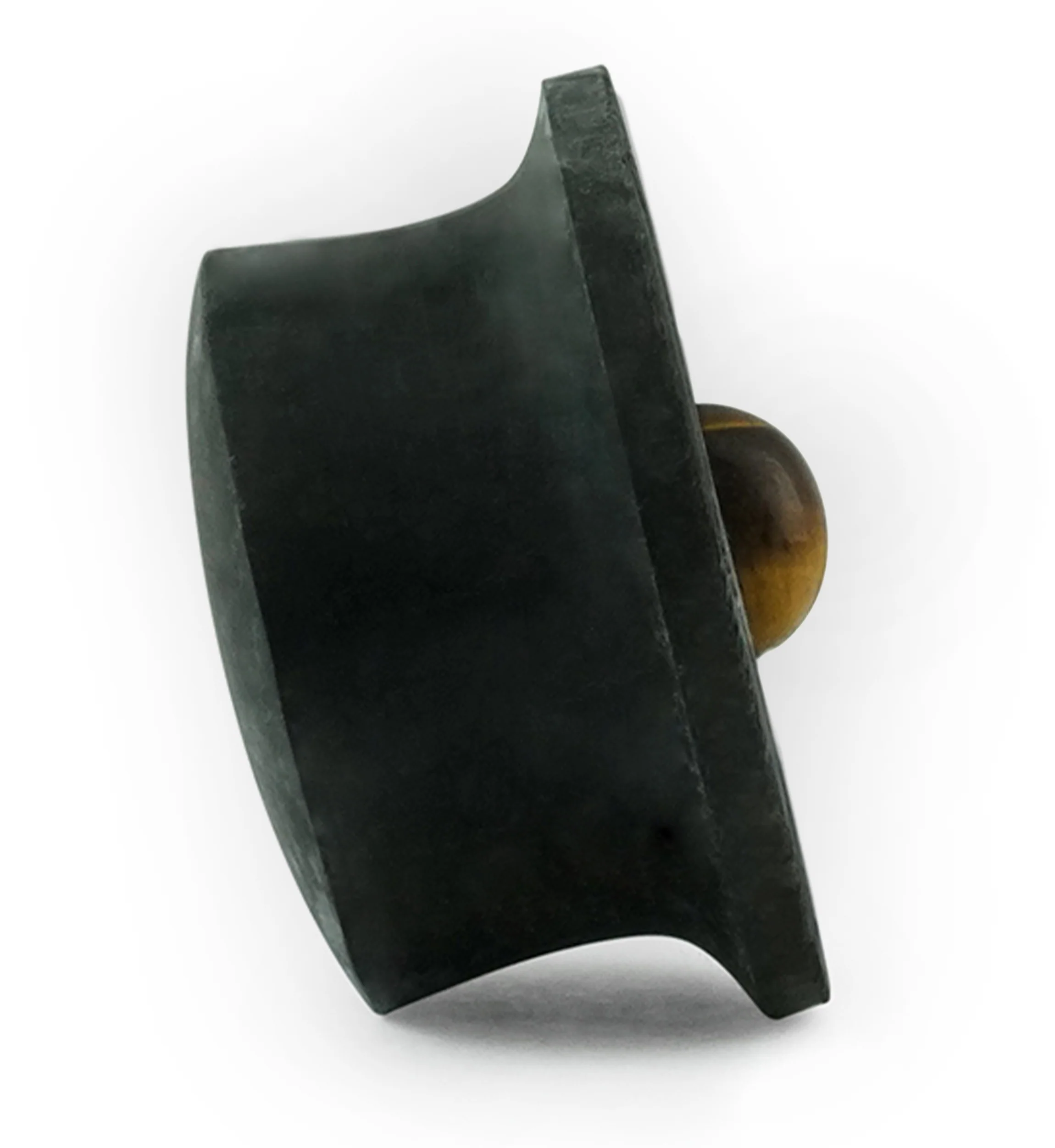 Boundary Geo Tiger Eye Stone Inlay Areng Wood Mayan Flare Plugs - Mrs Treak