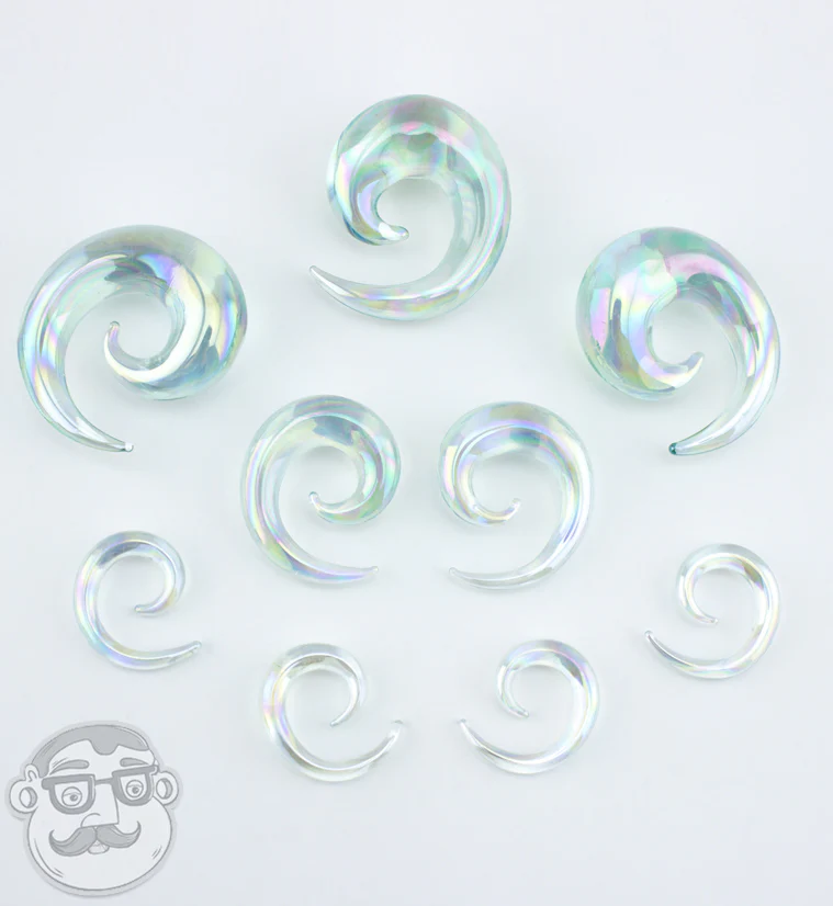 Clear Rogue Glass Spirals - Mrs Treak