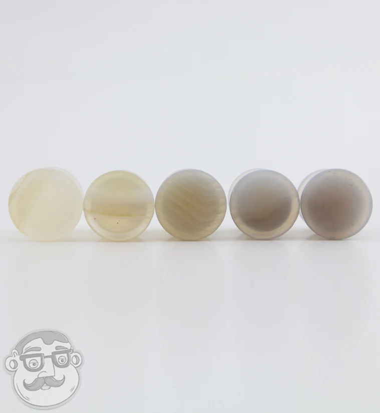 Agate Stone Single Flare Tophat Plugs - Mrs Treak