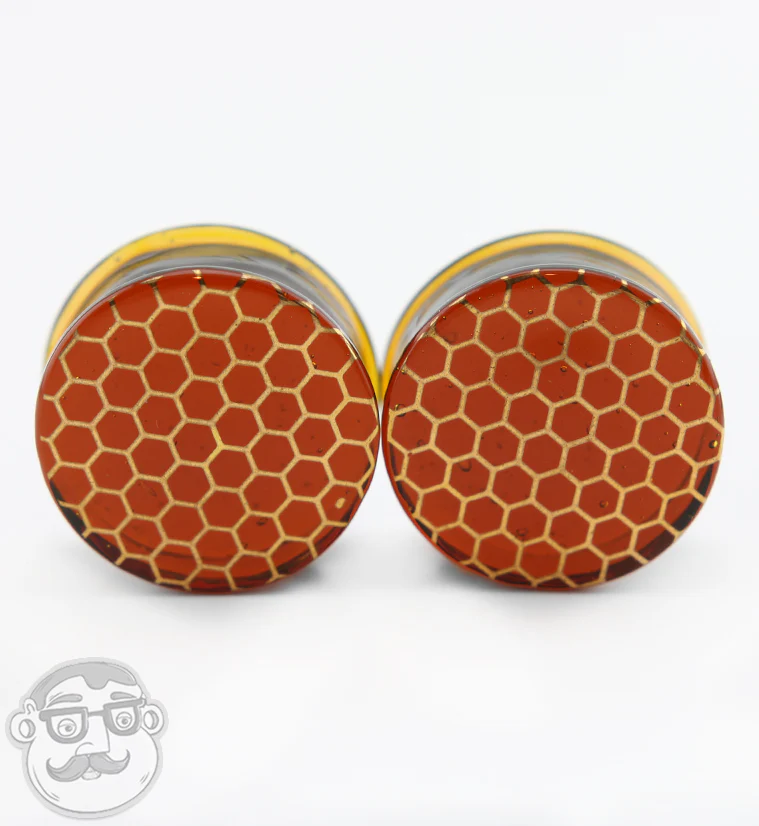 Honeycomb Glass Plugs - Mrs Treak