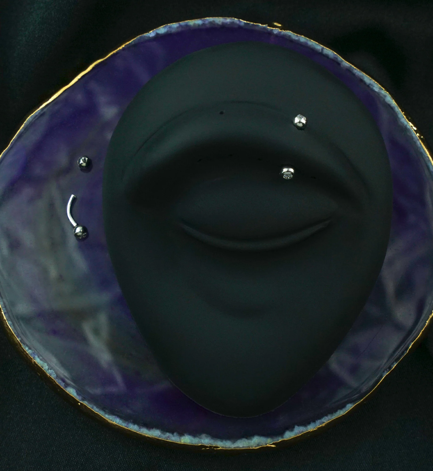 Internally Threaded Stainless Steel CZ Curved Barbell - Mrs Treak