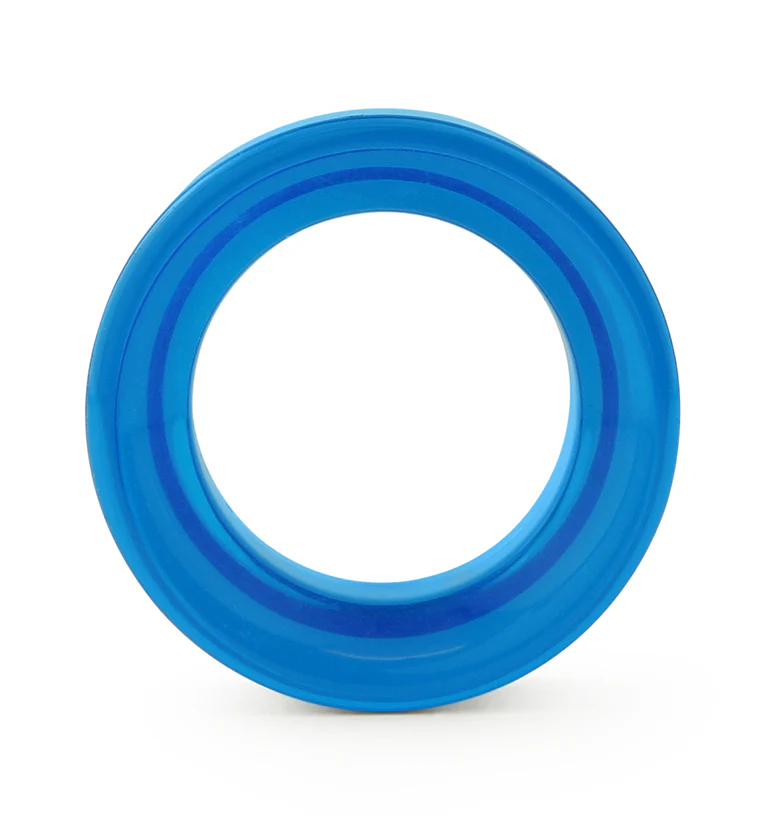 Oceano Blue Glass Tunnel Plugs - Mrs Treak