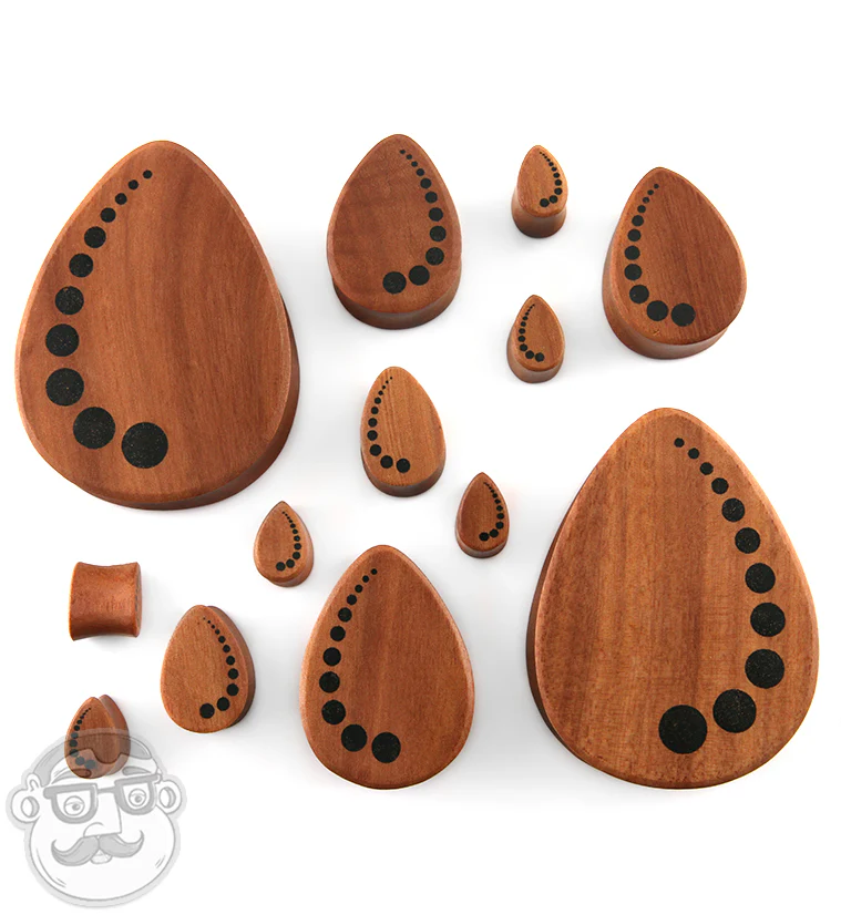 Alleyway Saba Wood Teardrop Plugs - Mrs Treak