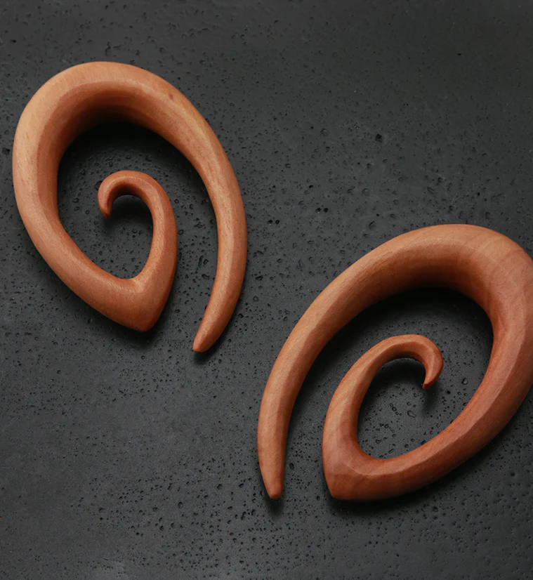 Saba Wood Oval Spirals - Mrs Treak