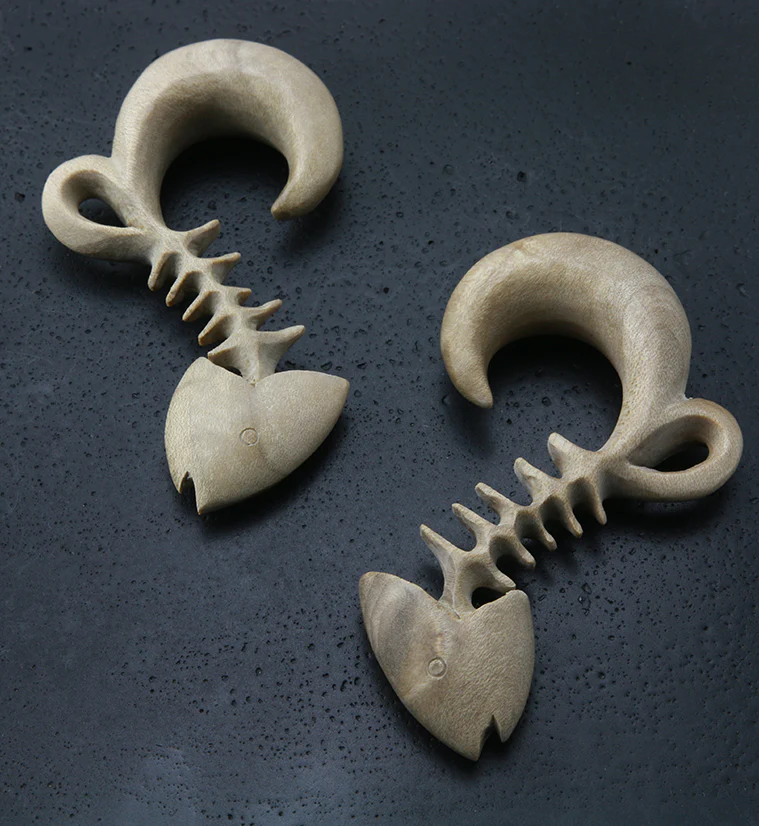 Crocodile Wooden Fish Bone Hangers - Mrs Treak