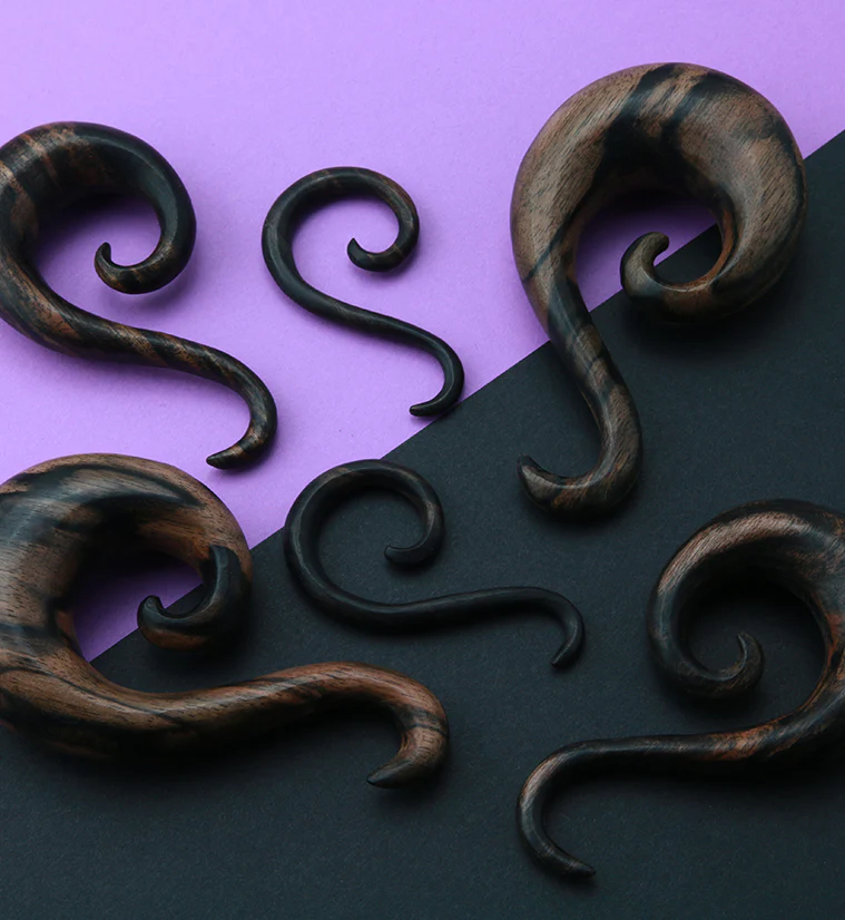 Areng Wood Tail Spirals - Mrs Treak