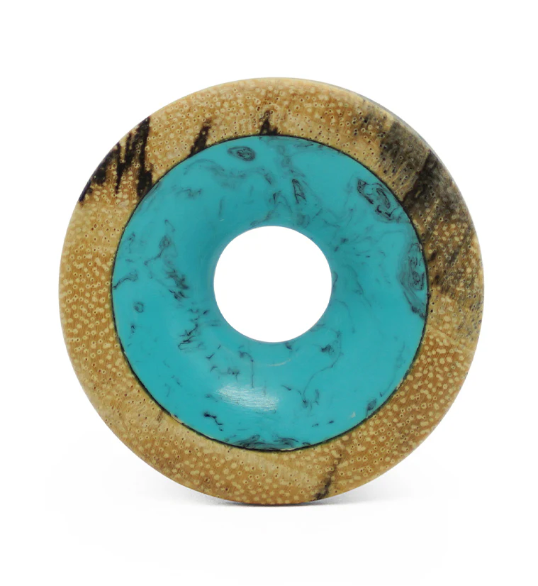 Tamarind Wooden Tunnels with Blue Resin Inlay - Mrs Treak