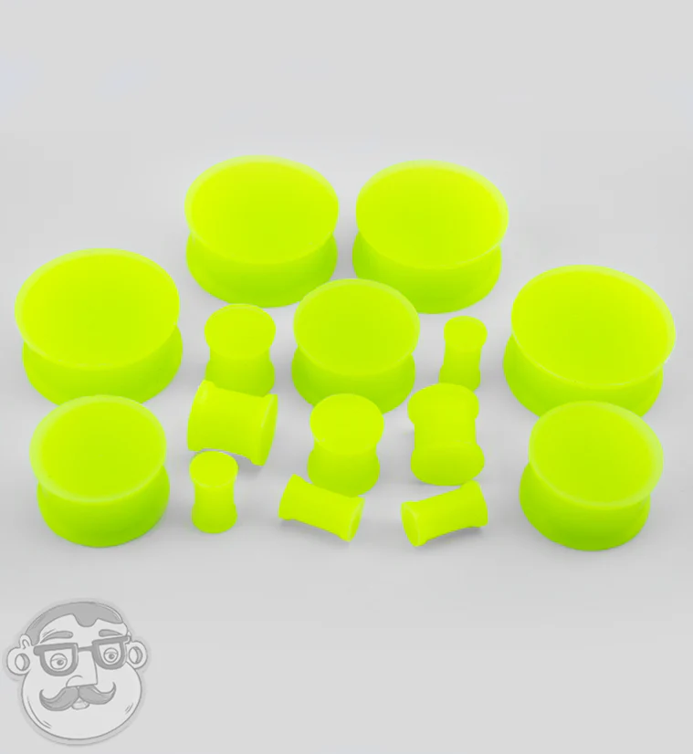 Glow In The Dark Green Silicone Plugs - Mrs Treak
