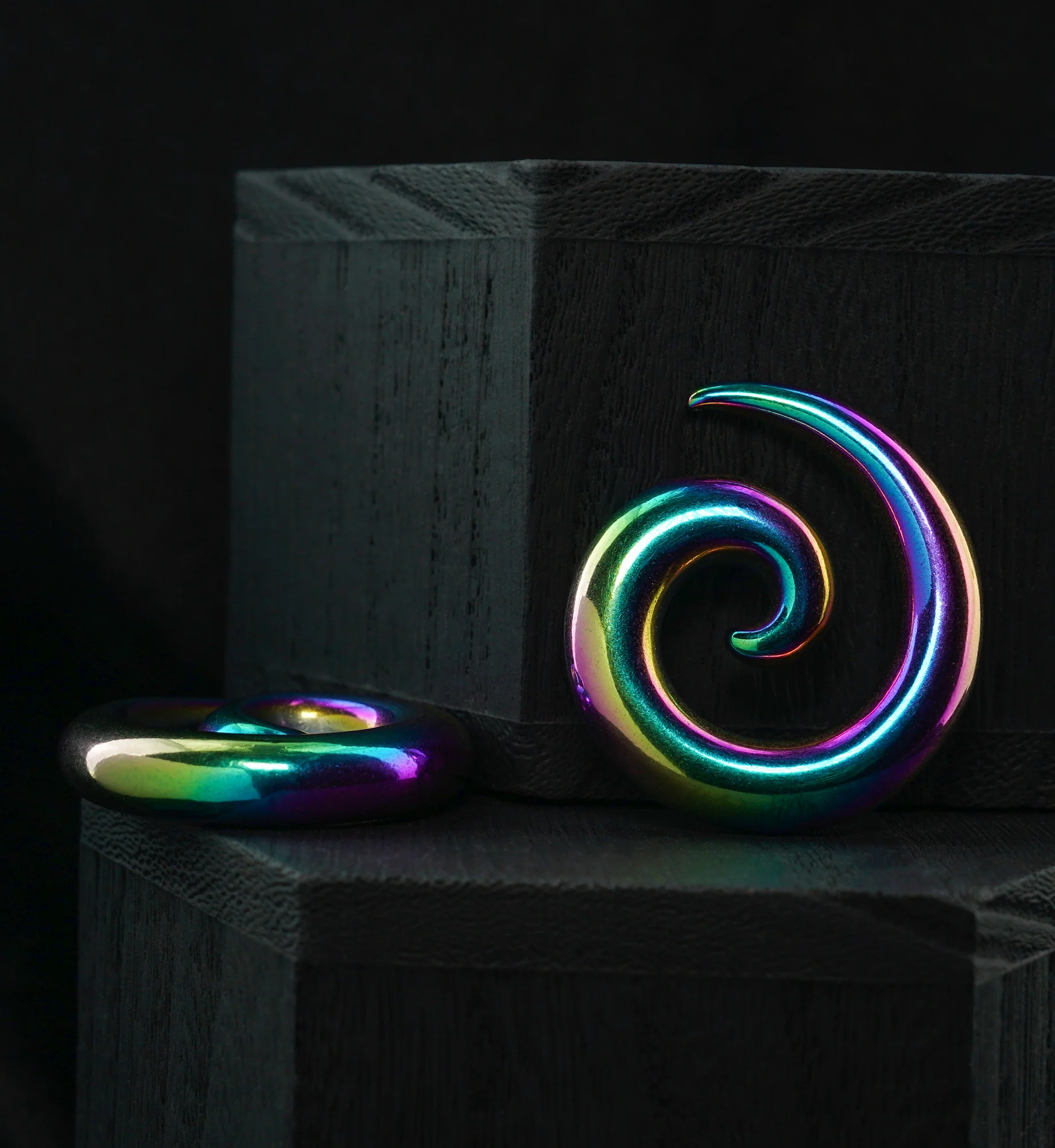 Rainbow PVD Steel Spirals - Mrs Treak