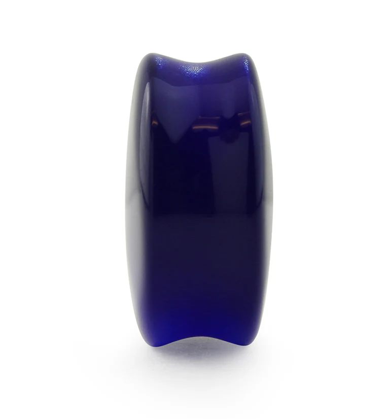 Blue Cat's Eye Glass Plugs - Mrs Treak