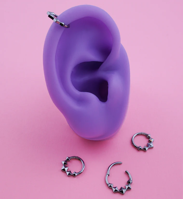 Polyhedra Band Titanium Hinged Segment Ring - Mrs Treak