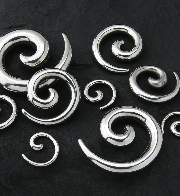 316L Stainless Steel Spirals Plugs - Mrs Treak