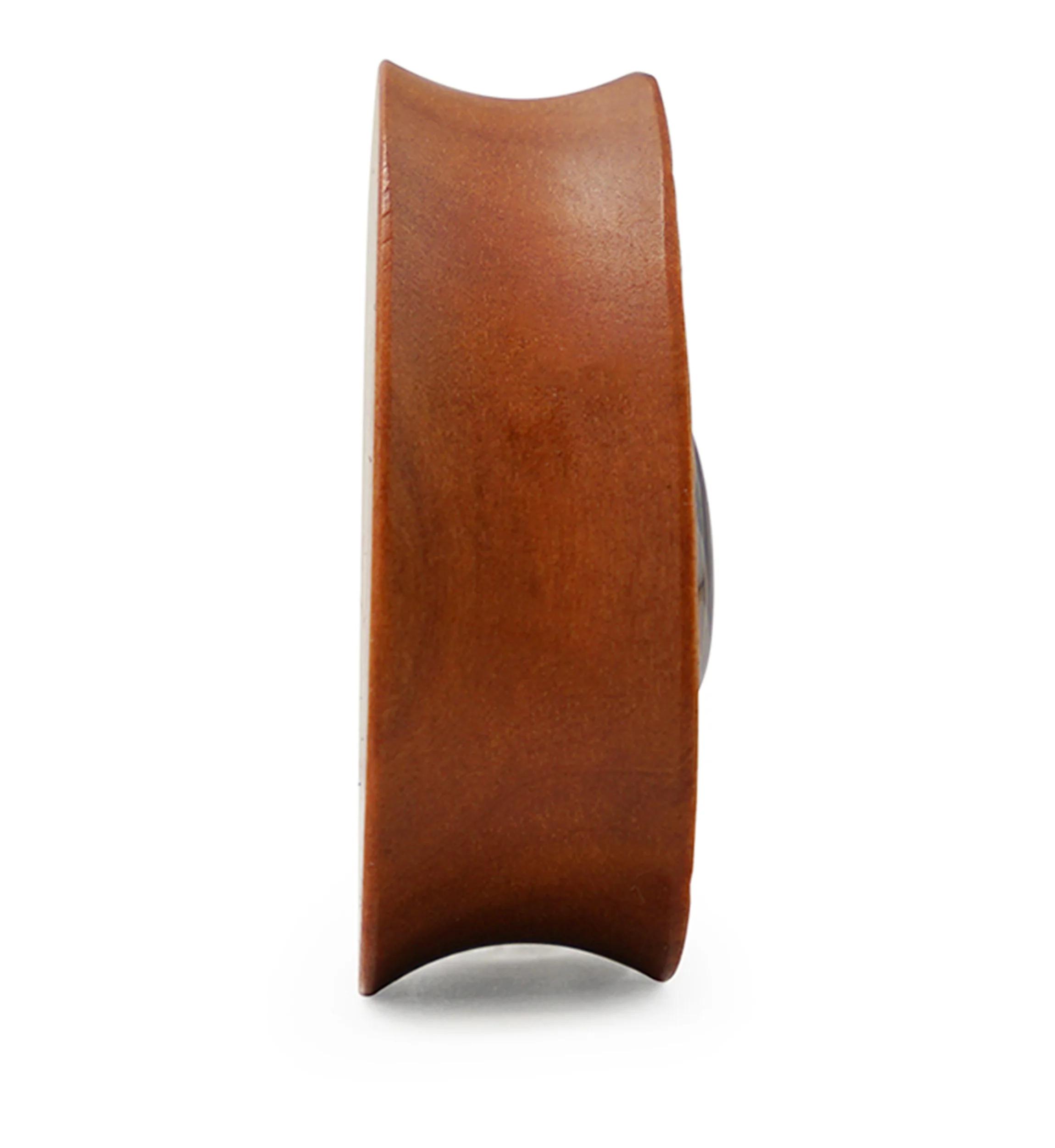 Hammered Saba Wood Teardrop Plugs with Teardrop Agate Stone Inlay - Mrs Treak