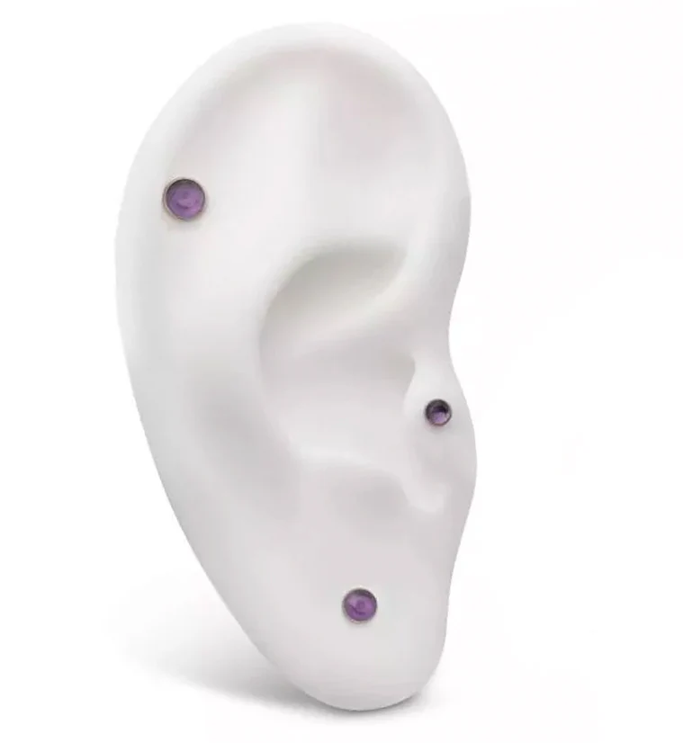 Faceted Abalone Titanium Internally Threaded Top - Mrs Treak