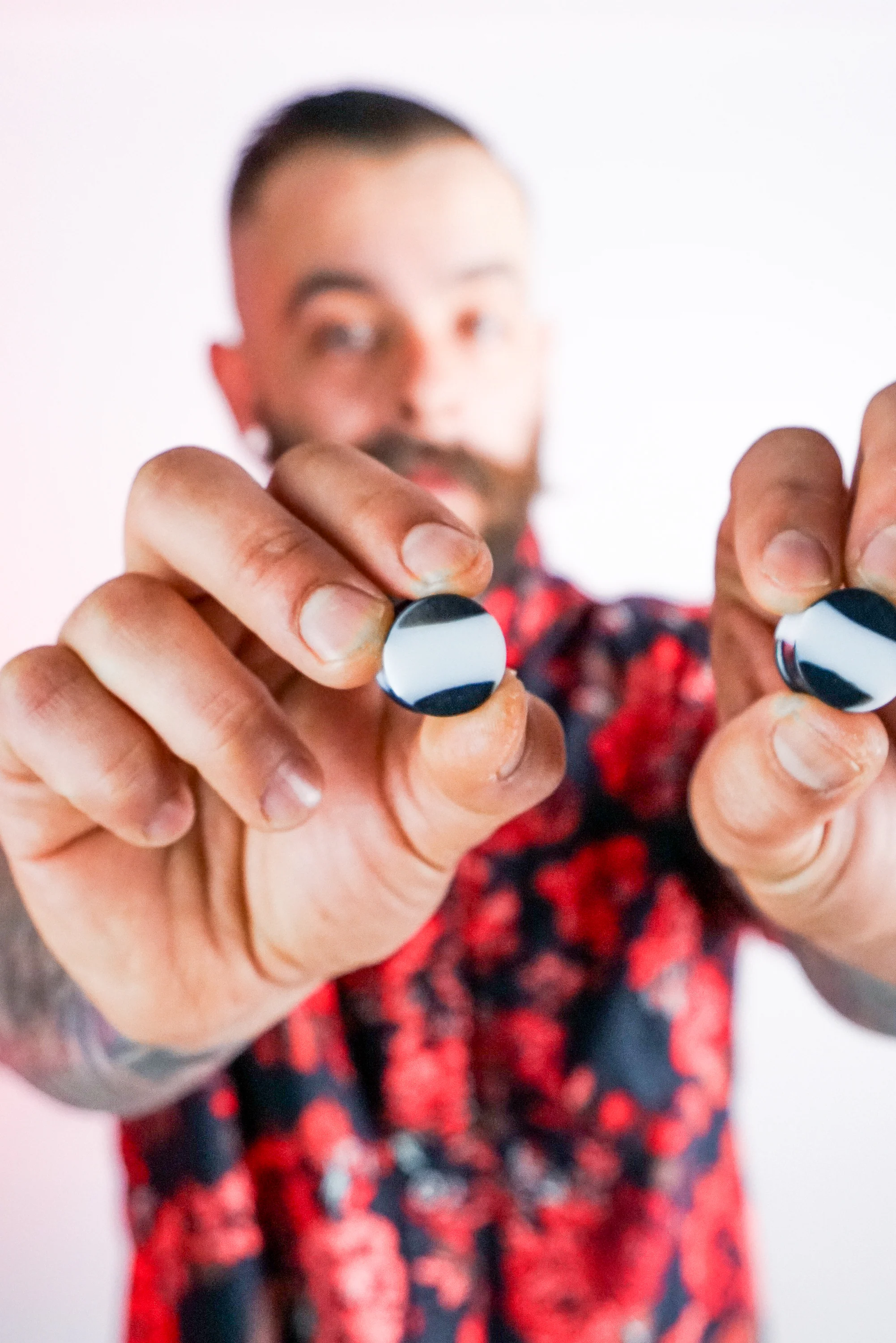 Black And White Double Flare Silicone Plugs - Mrs Treak