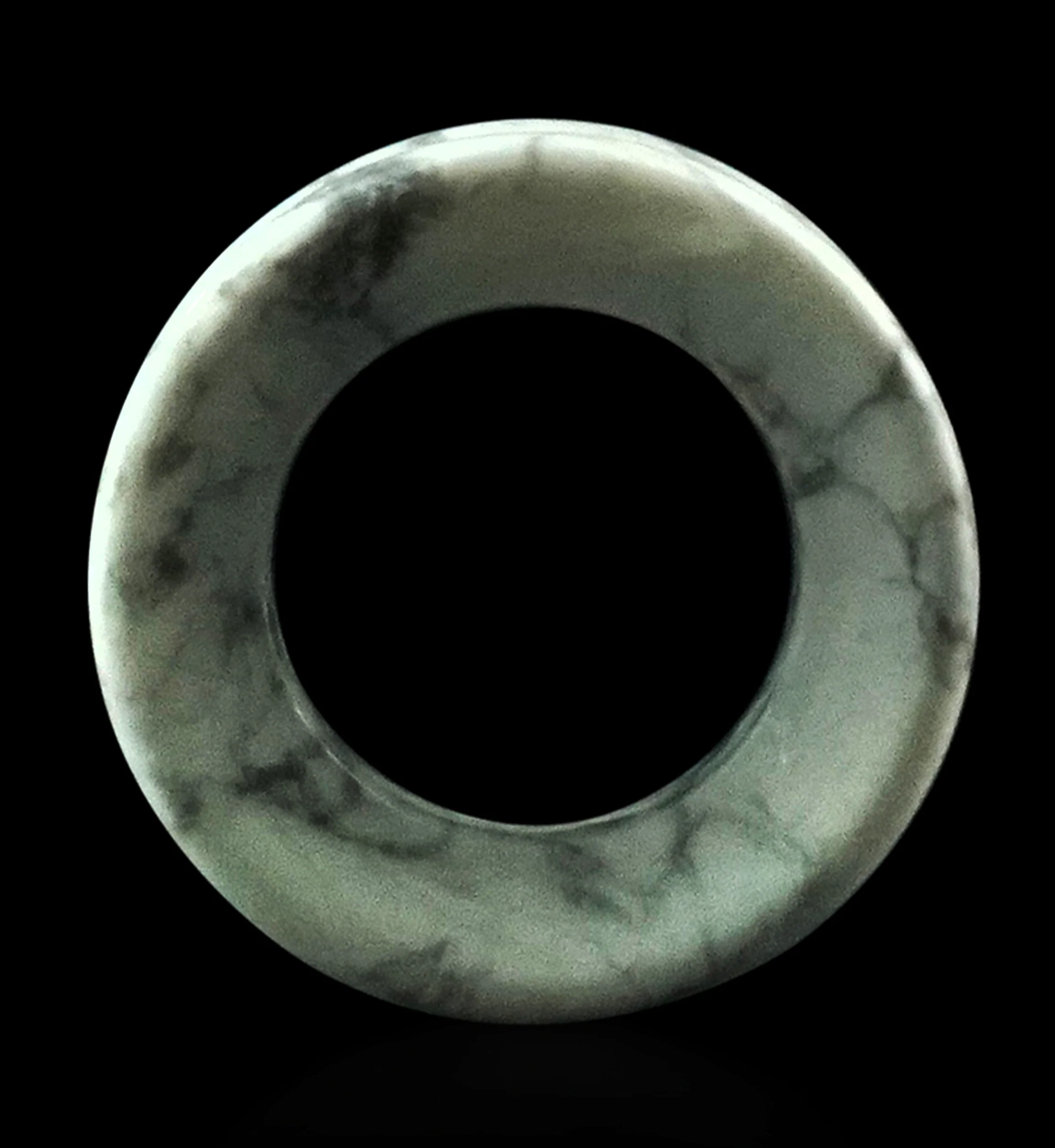 White Howlite Stone Double Flare Tunnels - Mrs Treak