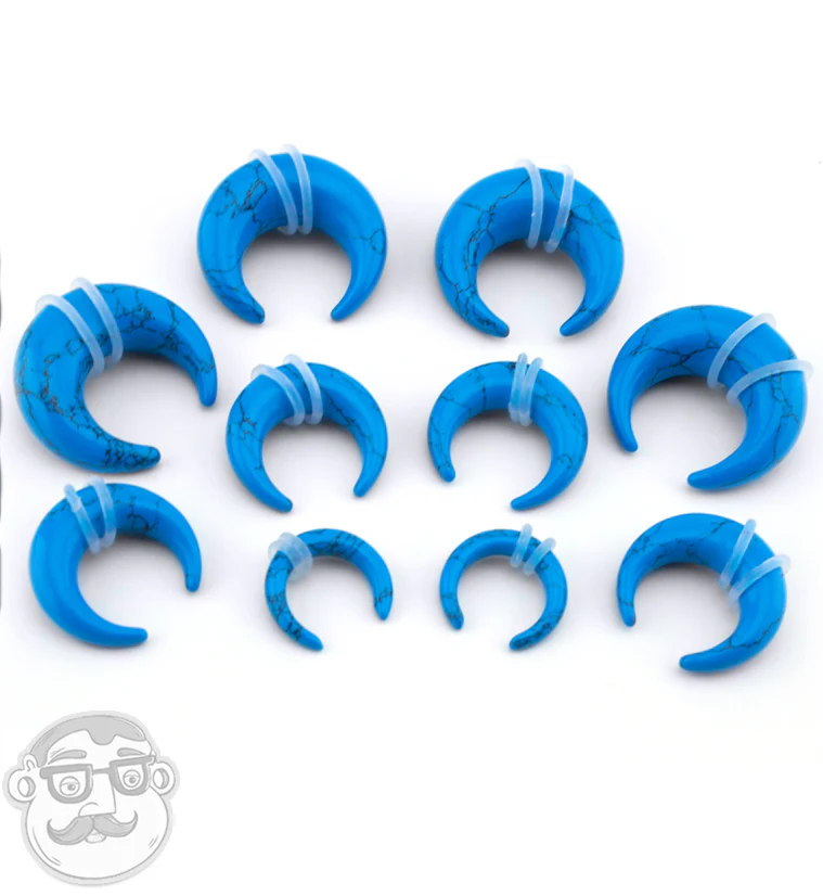 Turquoise Howlite Stone Pinchers - Mrs Treak