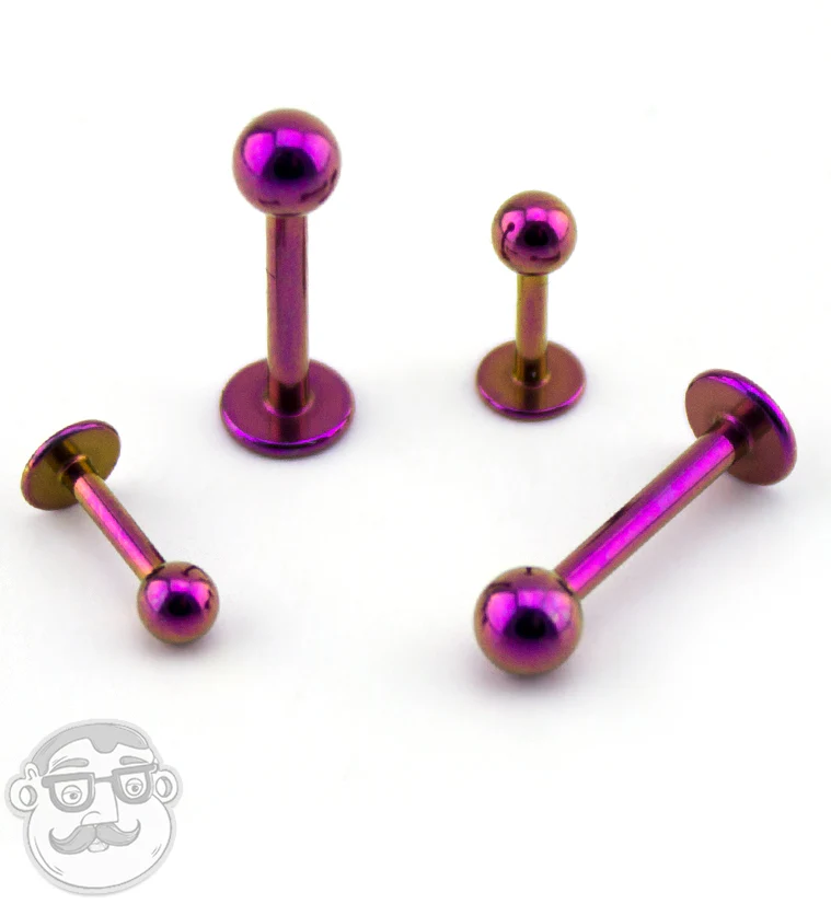 Purple PVD Labret Post - Mrs Treak