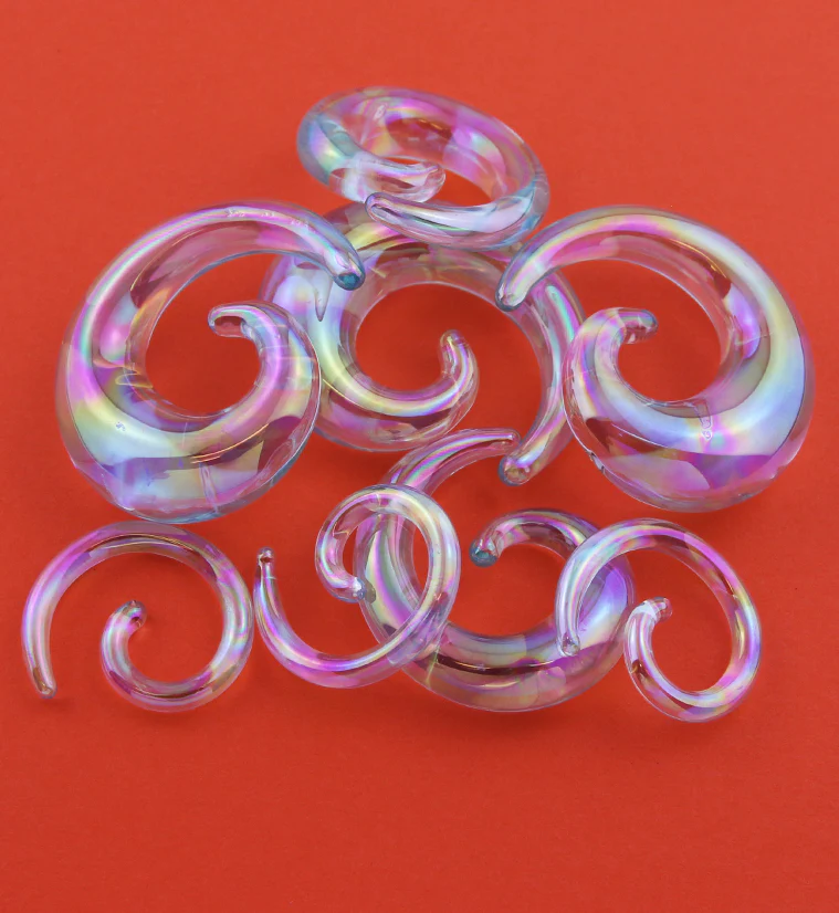 Clear Rogue Glass Spirals - Mrs Treak