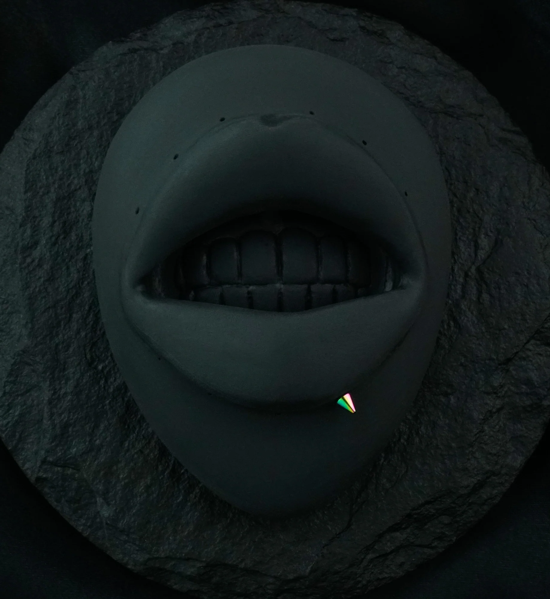 Rainbow PVD Spike Labret Flatback - Mrs Treak