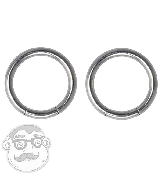 Stainless Steel Segment Hoop Ring - Mrs Treak