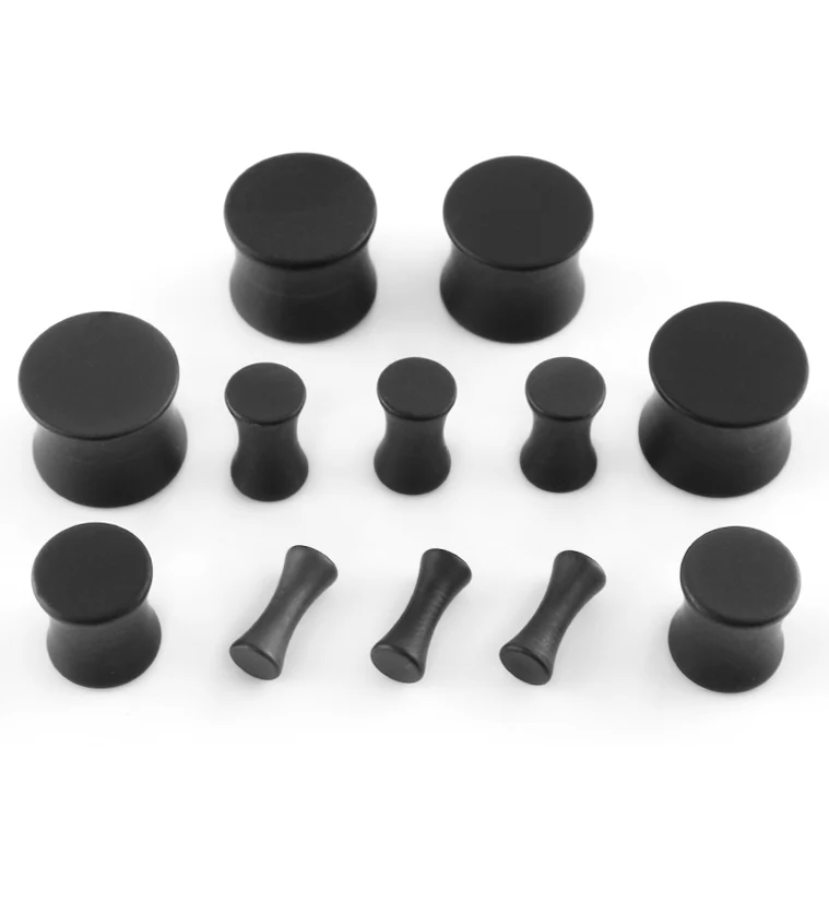 Black PVD Stainless Steel Plugs - Mrs Treak