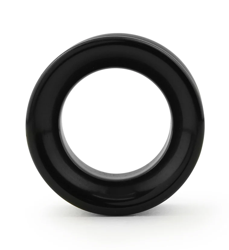 Black Obsidian Stone Double Flare Tunnels - Mrs Treak