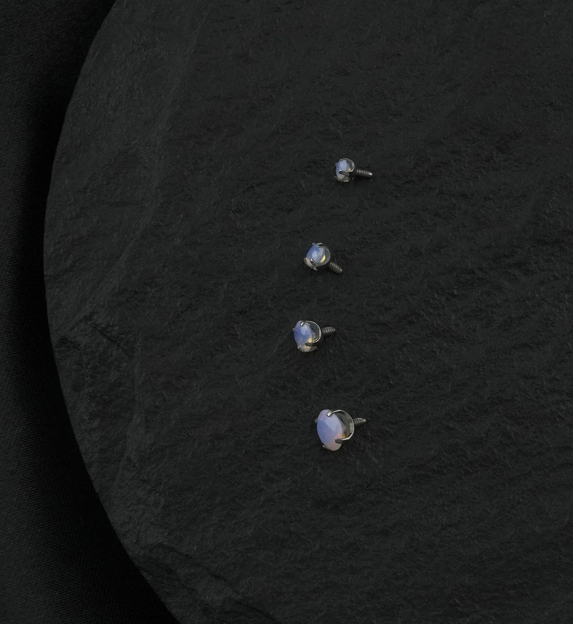 Faceted Pink Opalite Titanium Internally Threaded Top - Mrs Treak