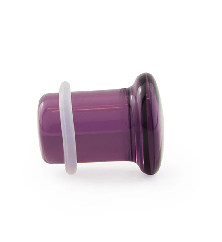 Purple Glass Plugs - Single Flare - Mrs Treak
