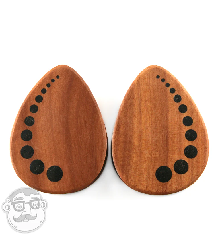 Alleyway Saba Wood Teardrop Plugs - Mrs Treak