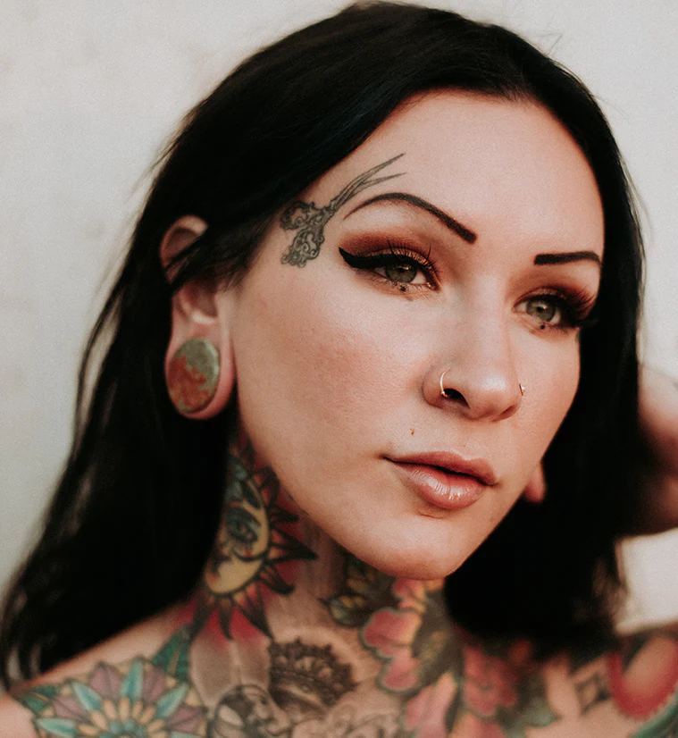 Double Flare Unakite Stone Plugs - Mrs Treak