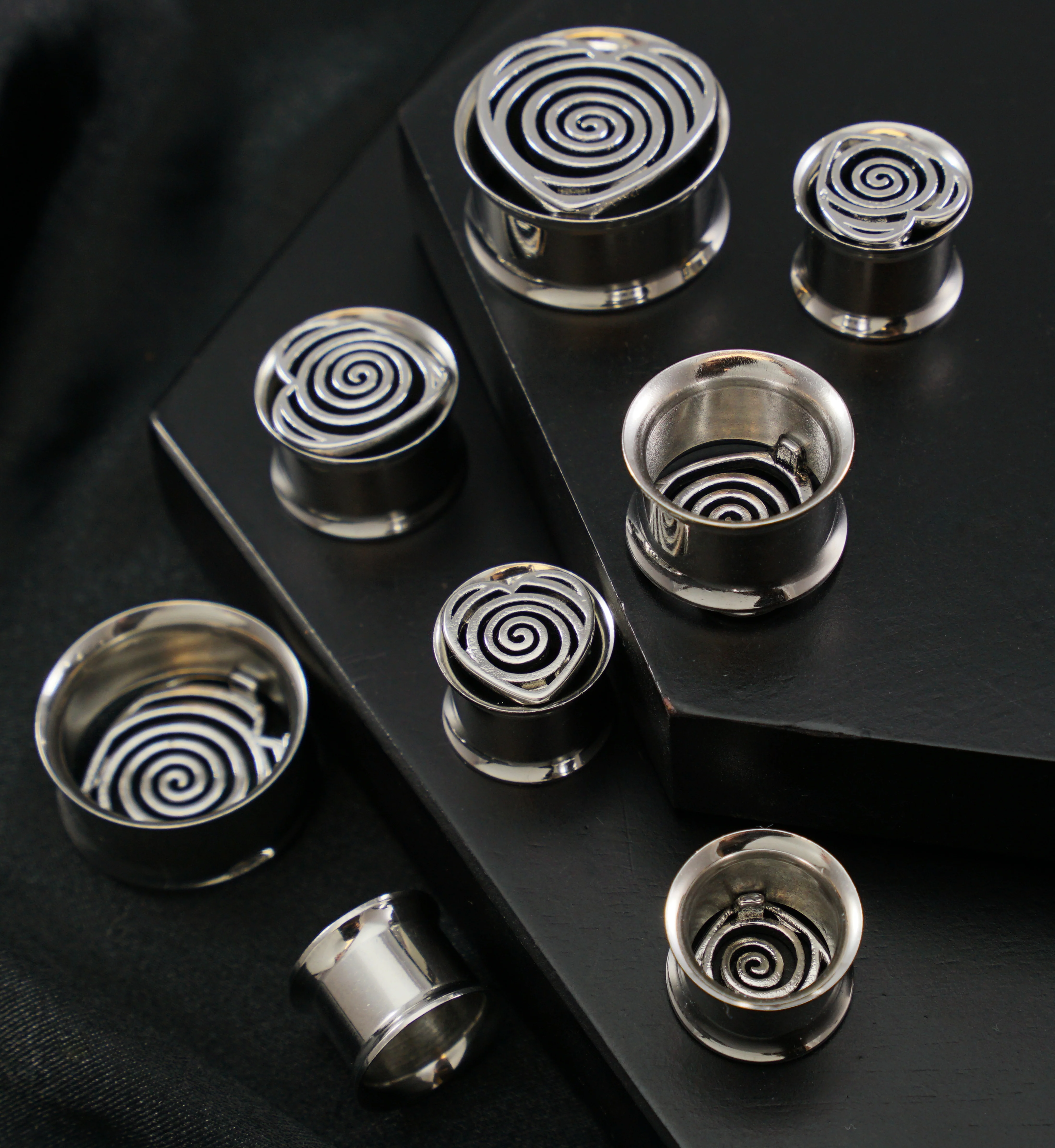 Hypnotic Love Stainless Steel Tunnels - Mrs Treak