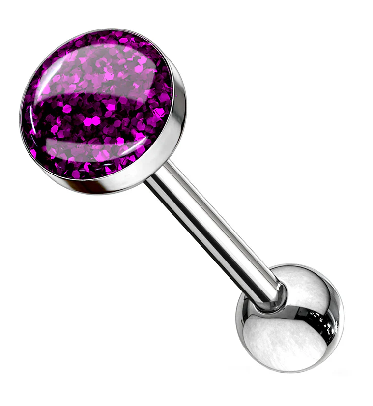 Glitter Dome Tongue Ring - Mrs Treak