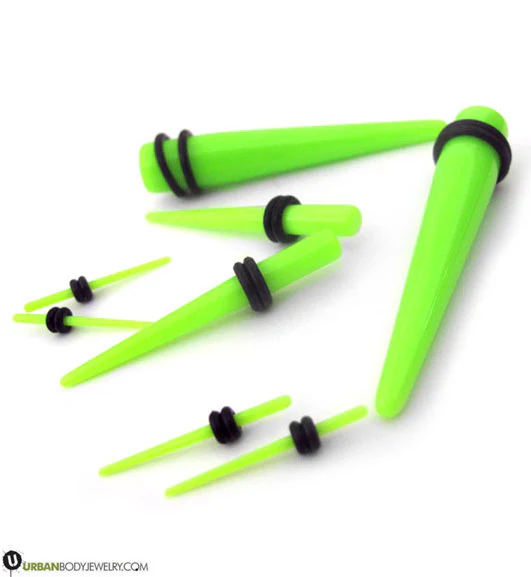 Acrylic Neon Green Taper - Mrs Treak