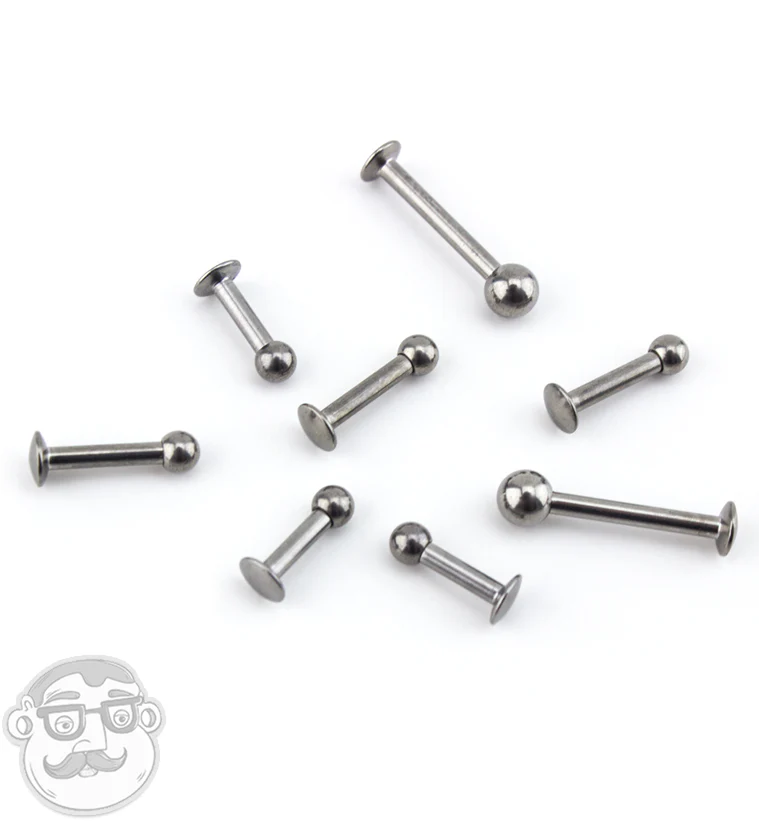 Titanium Flatback Labret Stud - Mrs Treak