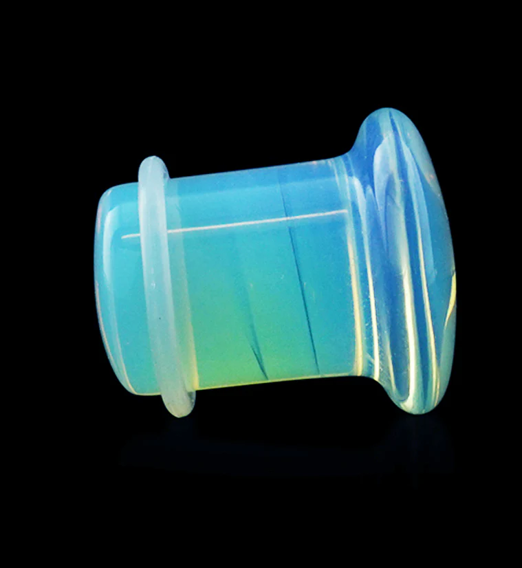 Opalite Single Flare Glass Plugs - Mrs Treak
