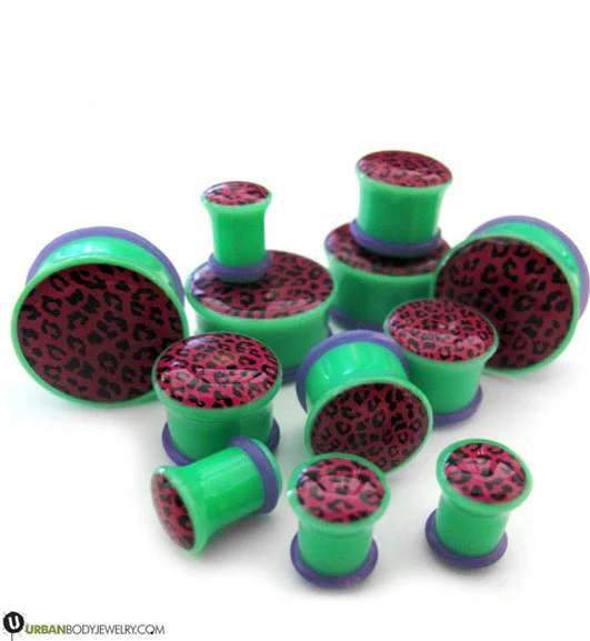 Leopard Green Plugs - Mrs Treak