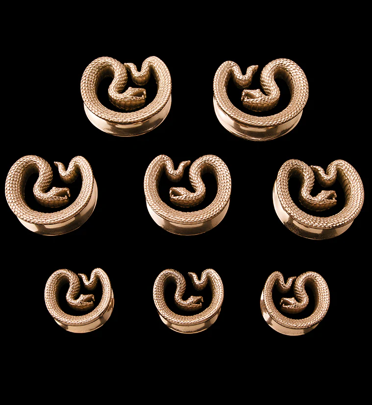 Rose Gold PVD Snake Stainless Steel Saddles - Mrs Treak