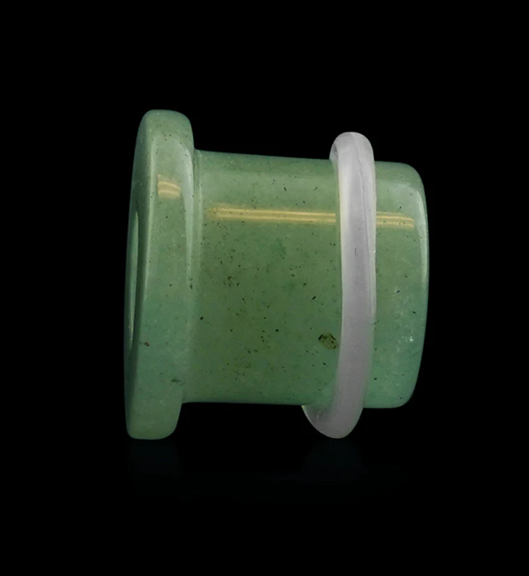 Aventurine Stone Single Flare Tophat Tunnels - Mrs Treak