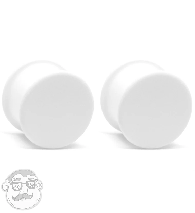 Kaos White Silicone Hollow Plugs - Mrs Treak