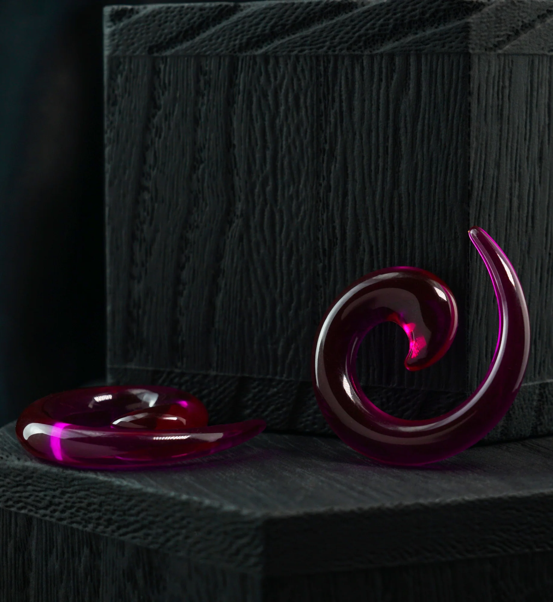 Acrylic U.V Purple Spirals - Mrs Treak