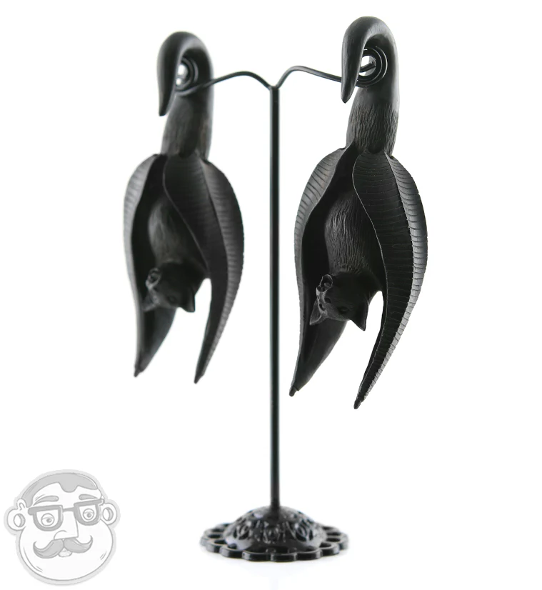 Carved Bat Wooden Hangers - Mrs Treak