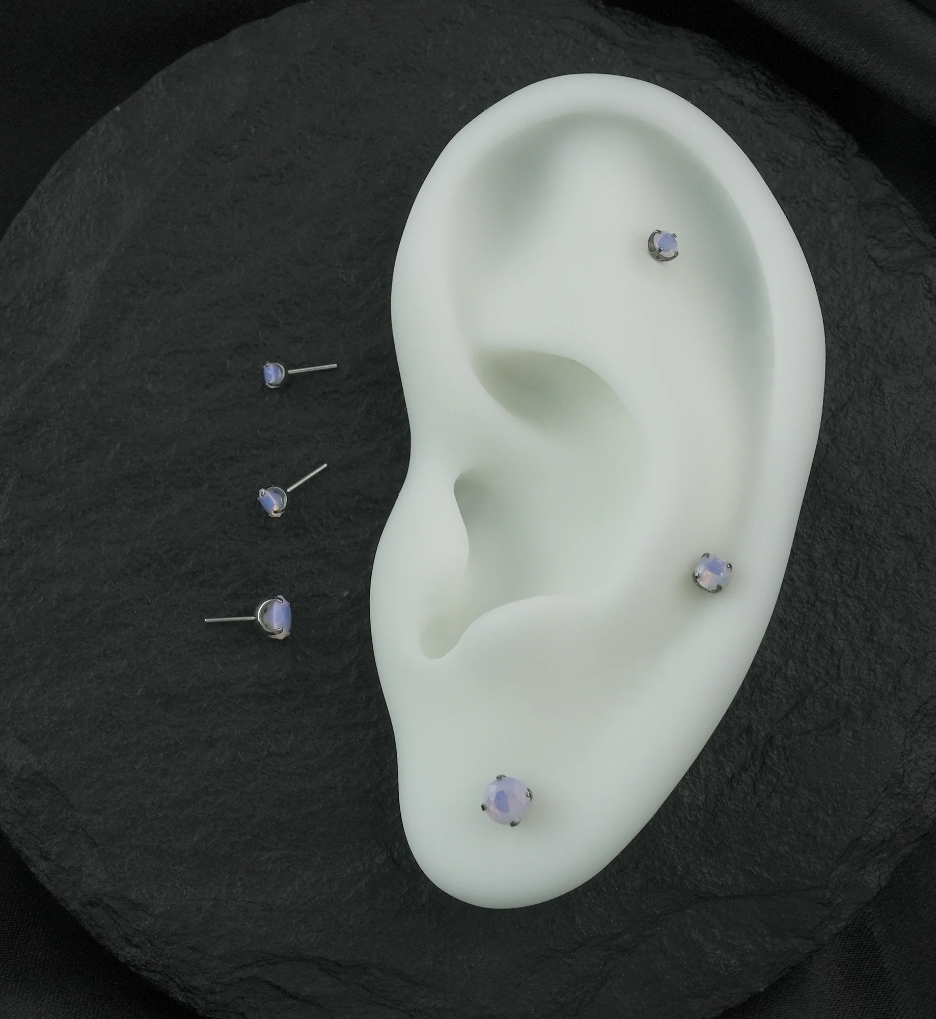 Faceted Pink Opalite Titanium Threadless Top - Mrs Treak