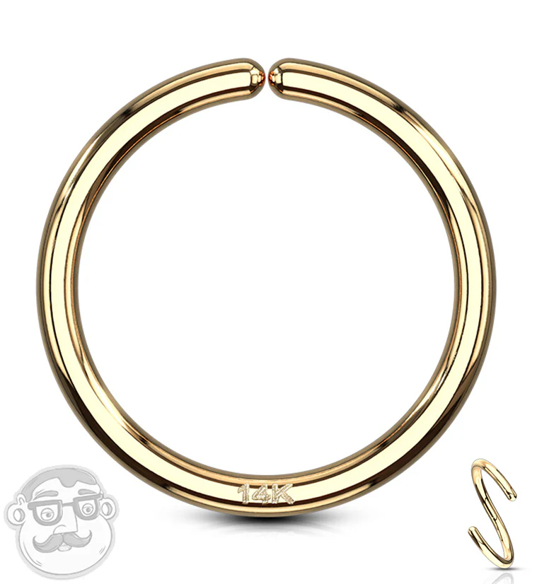 14kt Gold Seamless Hoop Ring - Mrs Treak