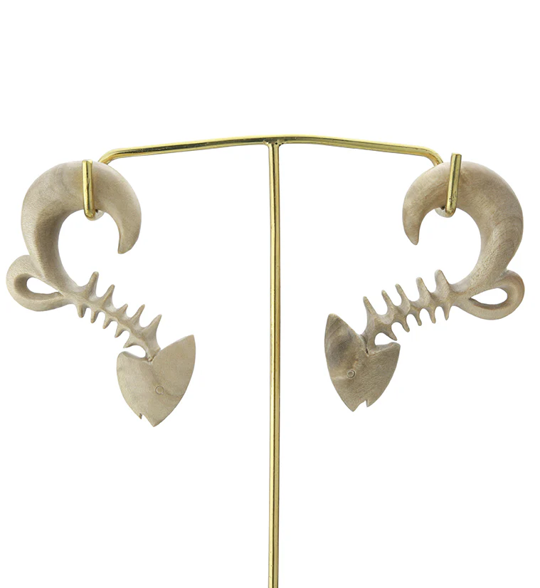 Crocodile Wooden Fish Bone Hangers - Mrs Treak