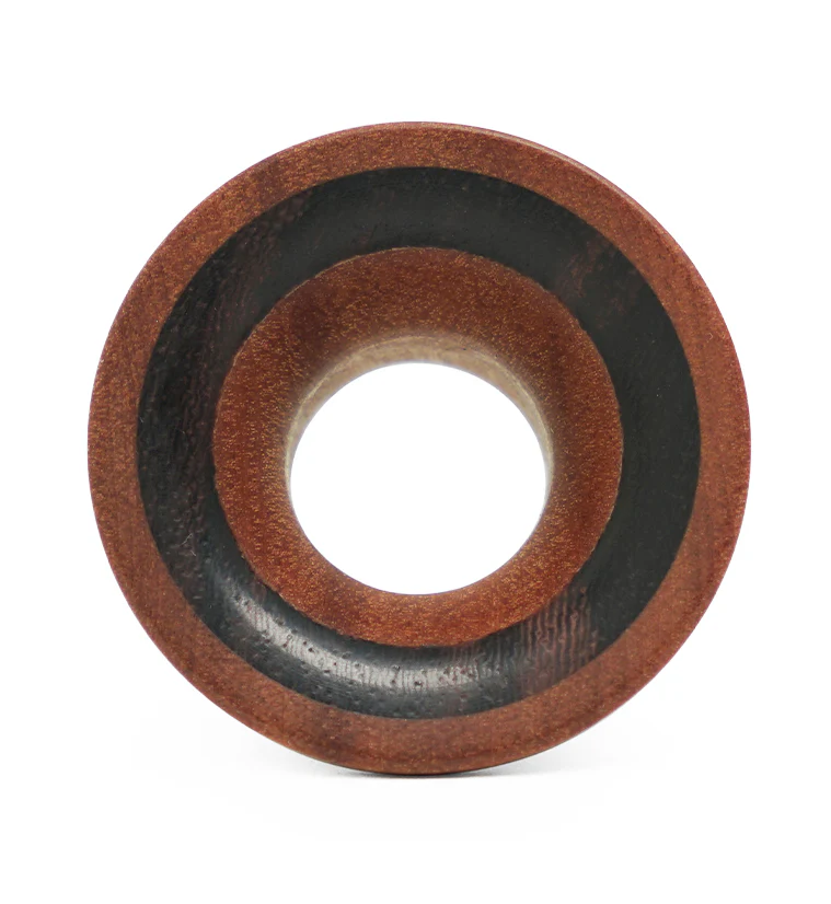 Single Flare Saba Wood Tunnels with Sono Inlay - Mrs Treak