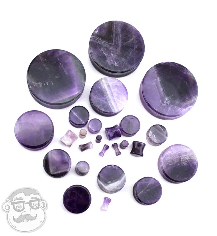 Amethyst Stone Plugs - Mrs Treak