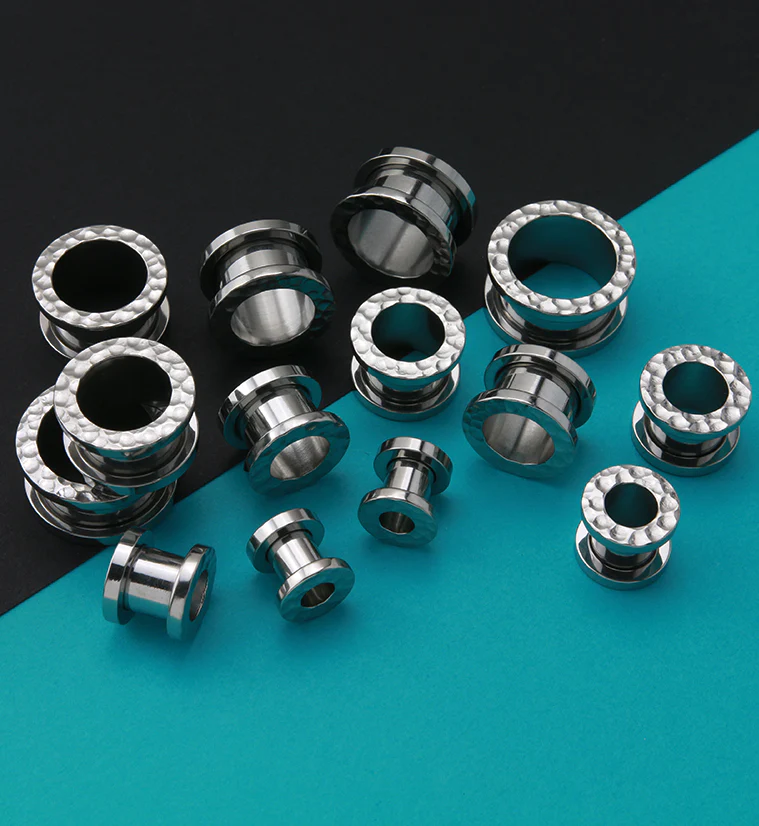 Hammered Stainless Steel Tunnels - Mrs Treak