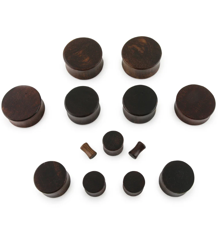 Dark Tamarind Wood Plugs - Mrs Treak